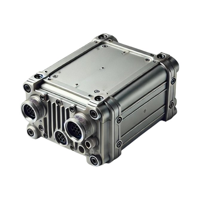 Electronics housing for the defense industry, designed for extreme durability and precision.